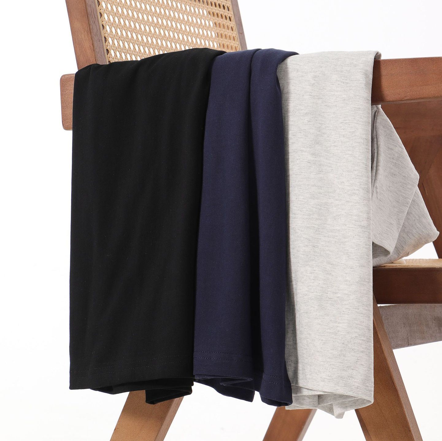 American-style Retro Contrast Color Pull-up Design Short-sleeved T-shirt