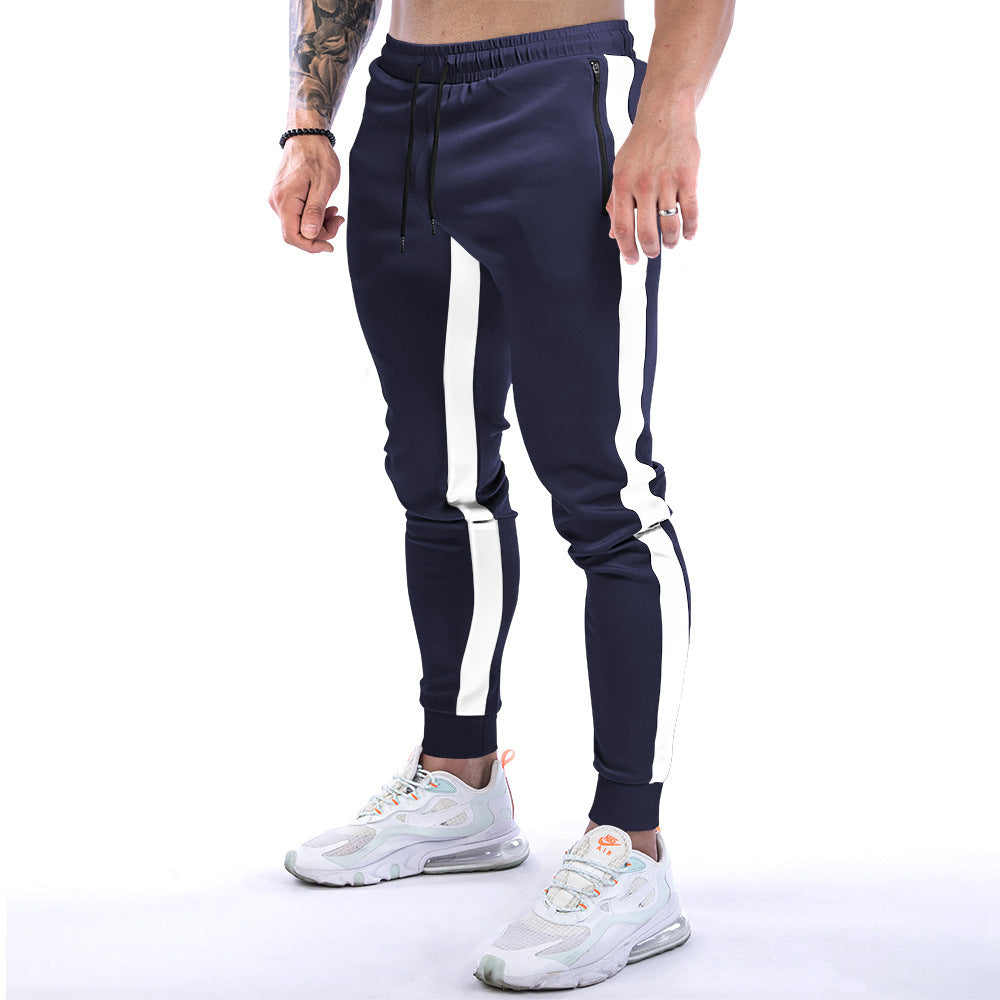 European And American Sports Men's Solid Color Fitness Trousers null