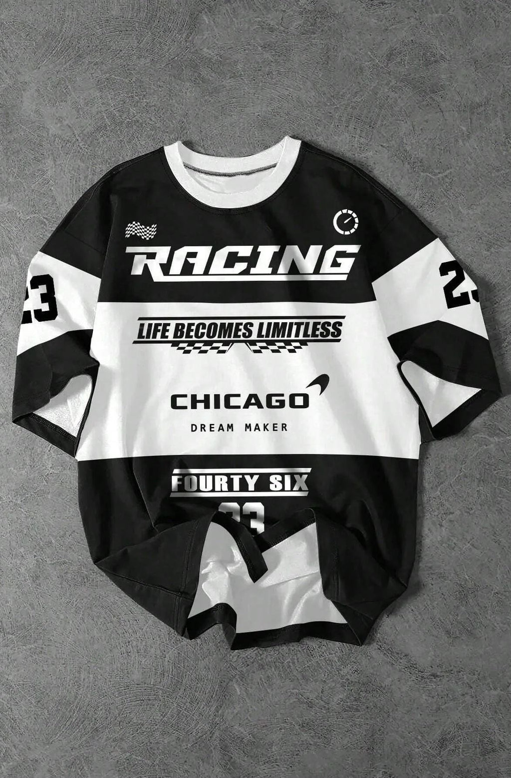 3D Digital Printed Round Neck Short Sleeve