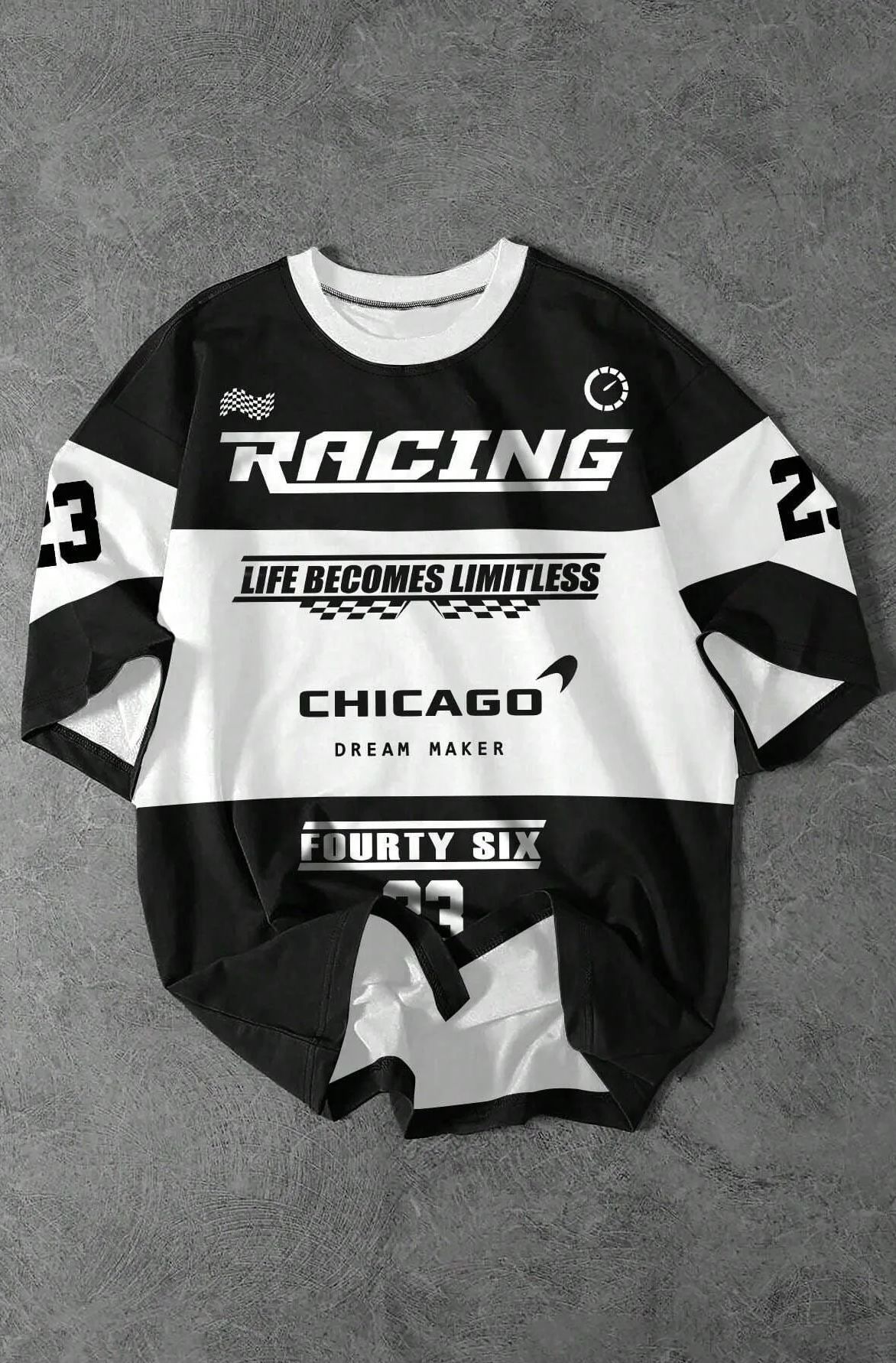 3D Digital Printed Round Neck Short Sleeve