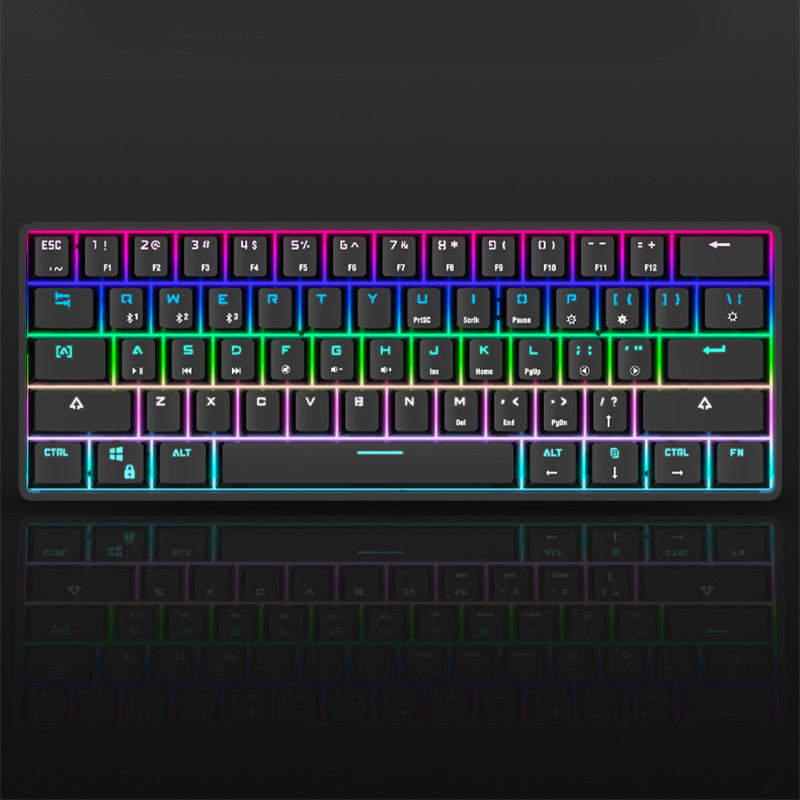 Wireless Bluetooth Keyboard Colorful PBT Keycaps Mechanical Keyboard null