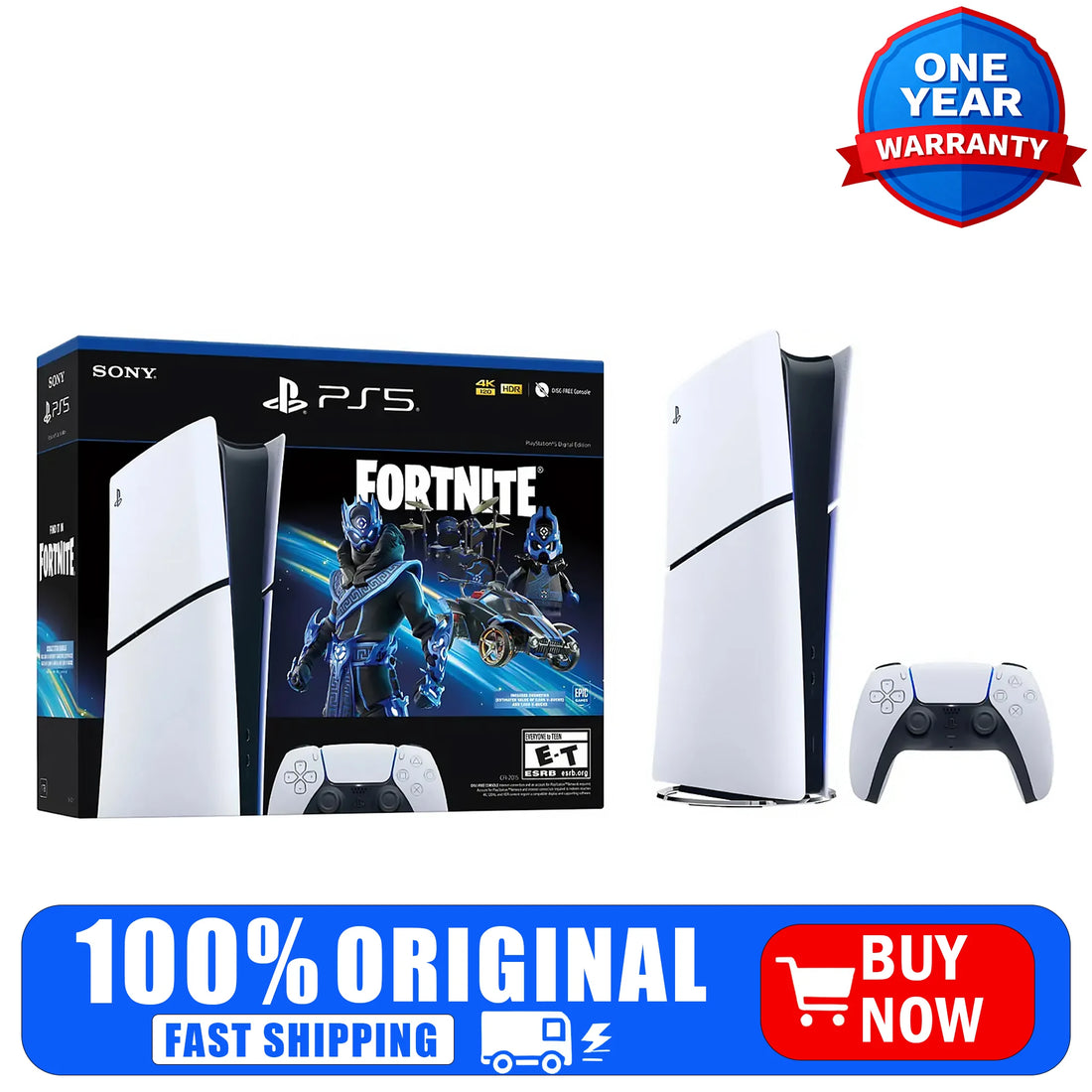 Playstation PS5 Console - Fortnite Cobalt Star Digital Edition/Disc Edition