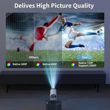 1080P Projector with Speaker Portable Mini Wireless Projetor For Android 11 Dual 200 ANSI Projector Home Movies Cinema Outdoor