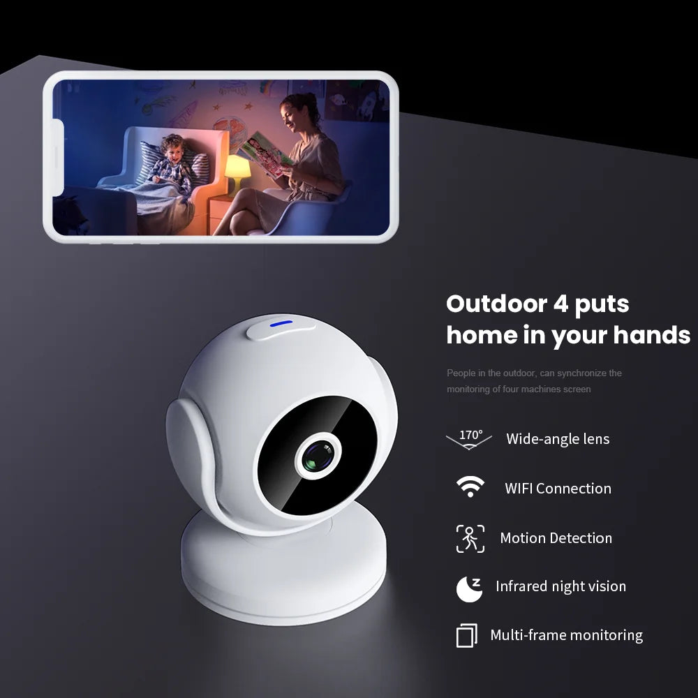 New 360° High Quality  1080p 720p 4k Mini Wireless Wifi Camera Home Security Connected to Mobile Phone Hd