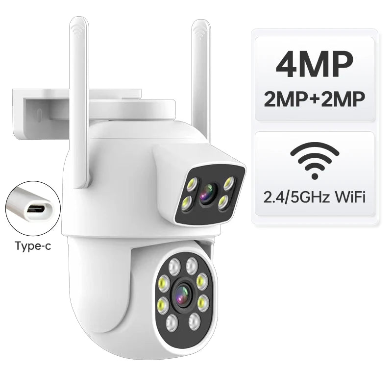 Home Security Cameras Wireless System Outdoor Monitoring WiFi CCTV Camera with 4MP HD Resolution