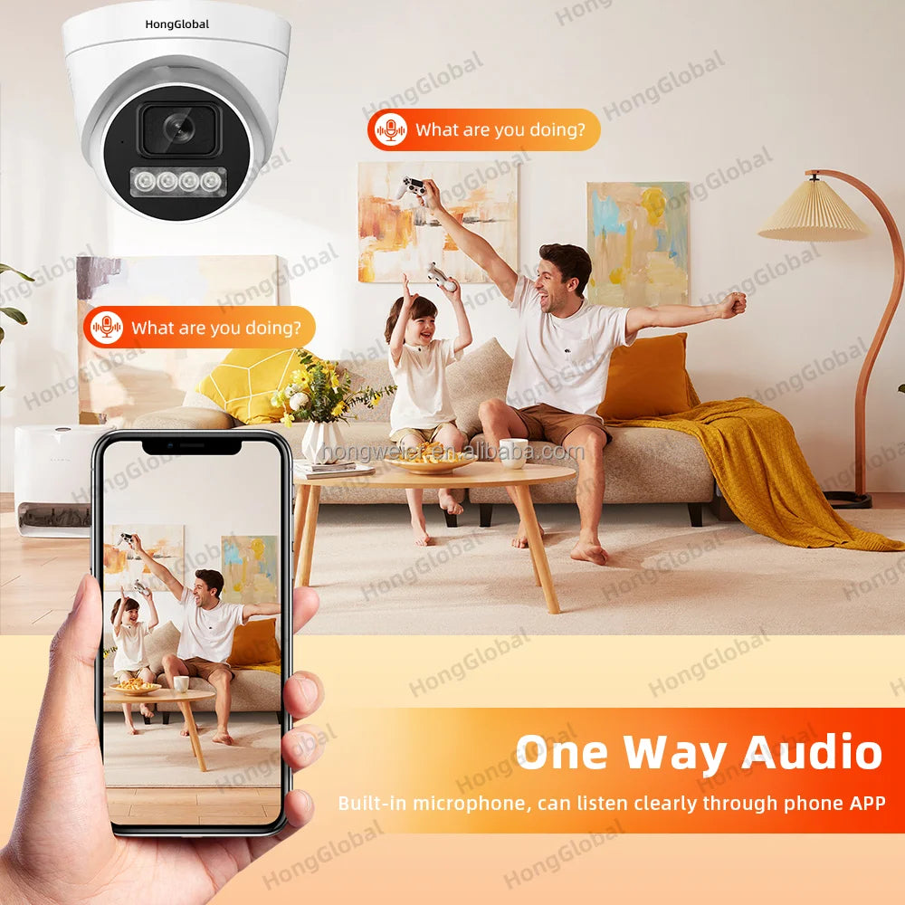 HongGlobal 5MP Kit POE Home Security Camera Set Network Video Recorder NVR 8 Channel Wireless Surveil System CCTV Camera System