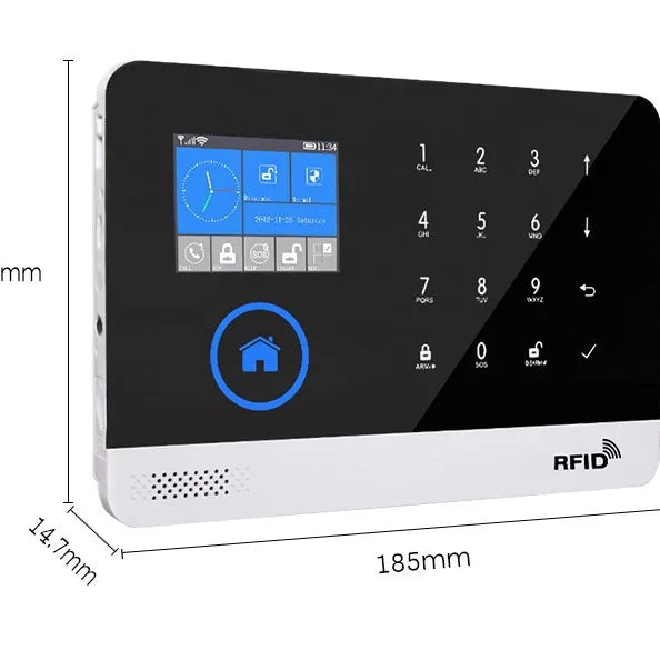 2025 New Style 2.4 Inch Screen Home Security Smart Tuya Alarm System WiFi+2G Version Works with Mobile App Remotely Control