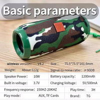 GAS-166  Top Seller TG117 Portable Fabric Wireless Speaker High Quality Waterproof Outdoor BT USB Mini Bass Speaker