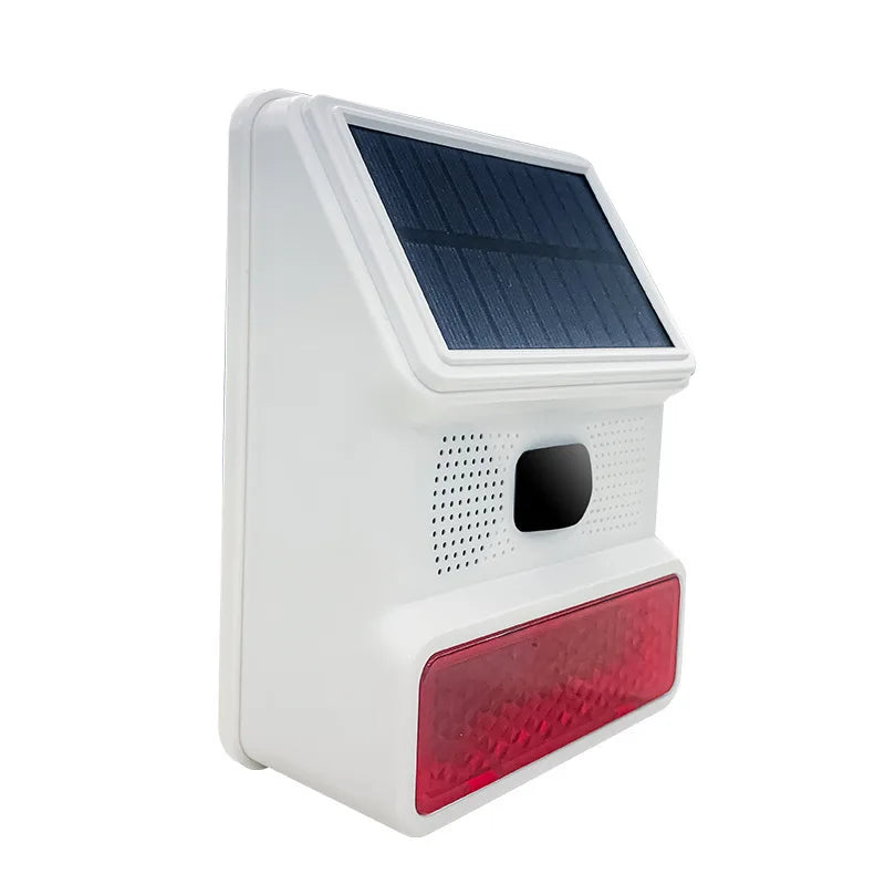 2025 New Arriving Wireless 433mhz Solar Siren for Home Security Outdoor Use Support Charge by Solar Power with RF Function