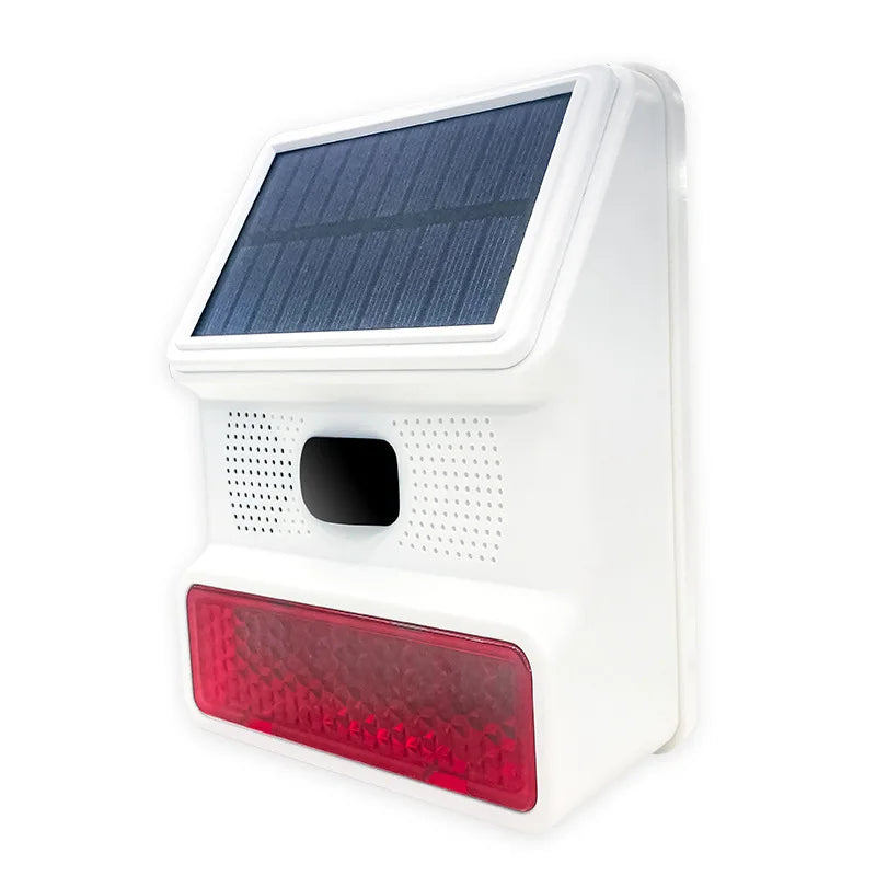 2025 New Arriving Wireless 433mhz Solar Siren for Home Security Outdoor Use Support Charge by Solar Power with RF Function