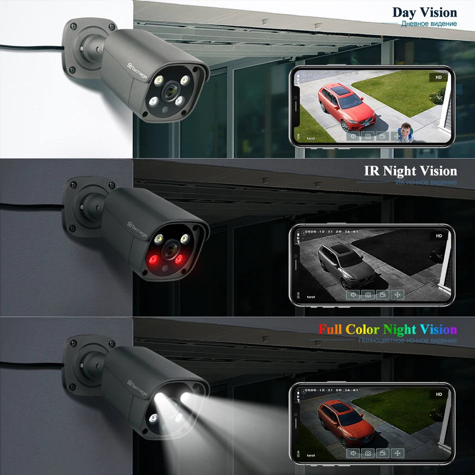 Techage 16Ch H.264 Nvr Poe Camera System Full Color Hd 1080P Cctv Nvr System Home Security Camera Kits