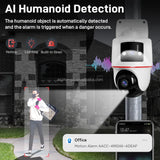 Smart Home Security System IP Security Wireless Wifi CCTV 4MP Camera Dual Lens Screen Display Flash Lights Mini Network Camera