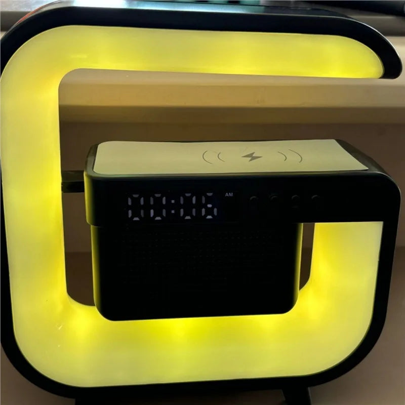 High Quality Wireless for 5.3 Speaker with Alarm Clock Colorful RGB LED Light USB-C Recharge Display Screen Touch Control