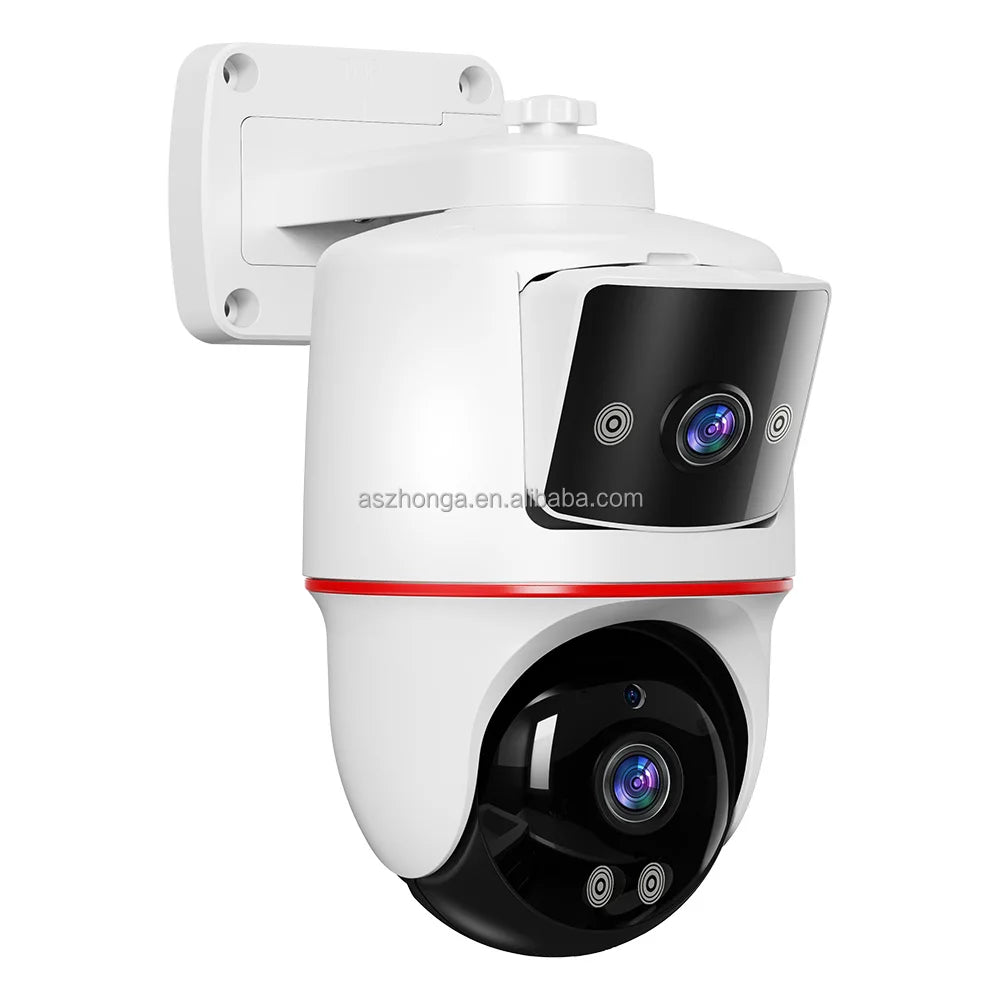 Smart Home Security System IP Security Wireless Wifi CCTV 4MP Camera Dual Lens Screen Display Flash Lights Mini Network Camera