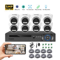 HongGlobal 5MP Kit POE Home Security Camera Set Network Video Recorder NVR 8 Channel Wireless Surveil System CCTV Camera System