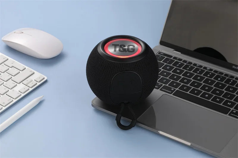 Tg337 Small for Bluetooth Speaker Wireless Desktop and Outdoor Home Speaker with RGB LED Lighting Loud Sound Powered by Battery