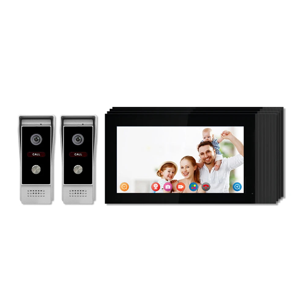 Waterproof 1024x600 WiFi Two-Way Intercom with 7-inch Screen Video Door Phone Home Security Equipment for Home Can Record Videos