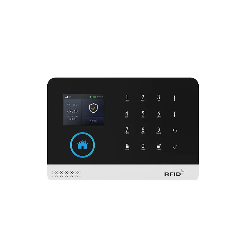 2025 New Style 2.4 Inch Screen Home Security Smart Tuya Alarm System WiFi+2G Version Works with Mobile App Remotely Control
