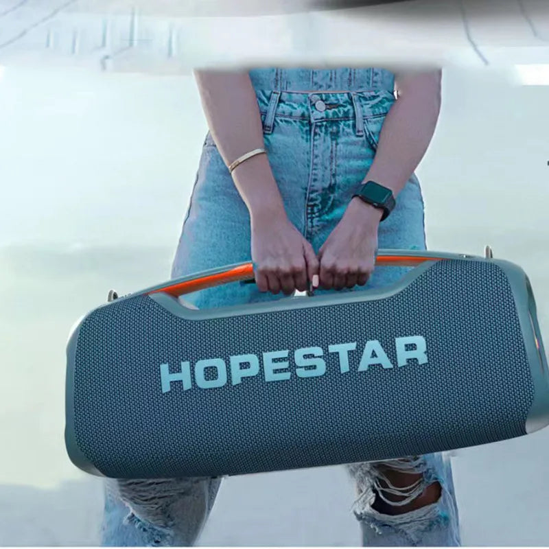 HopeSTAR A60 100W Portable Bluetooth Speaker with Subwoofer Karaoke Microphone for Home Outdoor Party High Quality Loud Player
