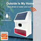 2025 New Arriving Wireless 433mhz Solar Siren for Home Security Outdoor Use Support Charge by Solar Power with RF Function