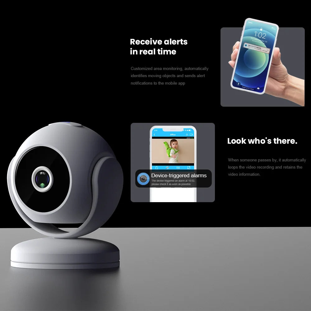 New 360° High Quality  1080p 720p 4k Mini Wireless Wifi Camera Home Security Connected to Mobile Phone Hd