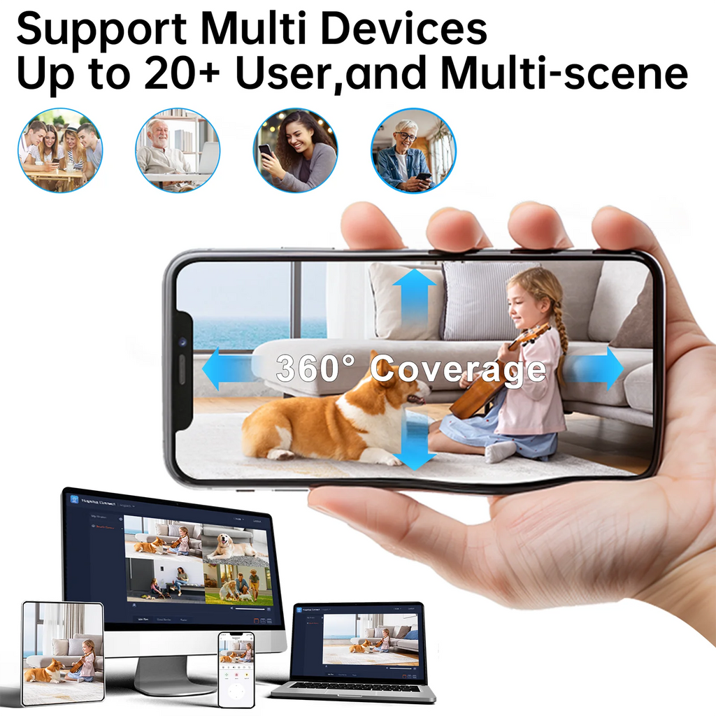 WESECUU 3MP Outdoor Wifi Low Power Battery Camera HD Lens PIR Detection Two-way Audio Smart Home Security Cameras