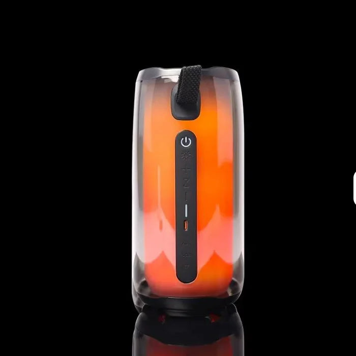 US DDP Top Blue Pulse 5 Portable for Bluetooth Speaker with Dazzling LED Lights for Home Theatre Parties Outdoor Use