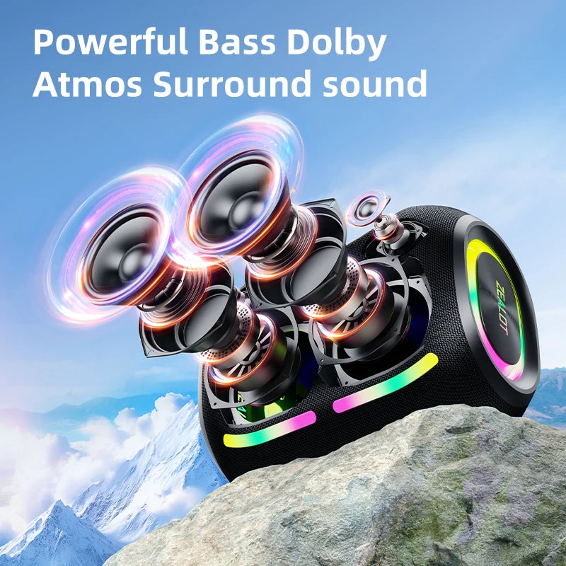 ZEALOT ZE01 120W Waterproof Outdoor RGB LED Battery-Powered for Speaker with AUX Input