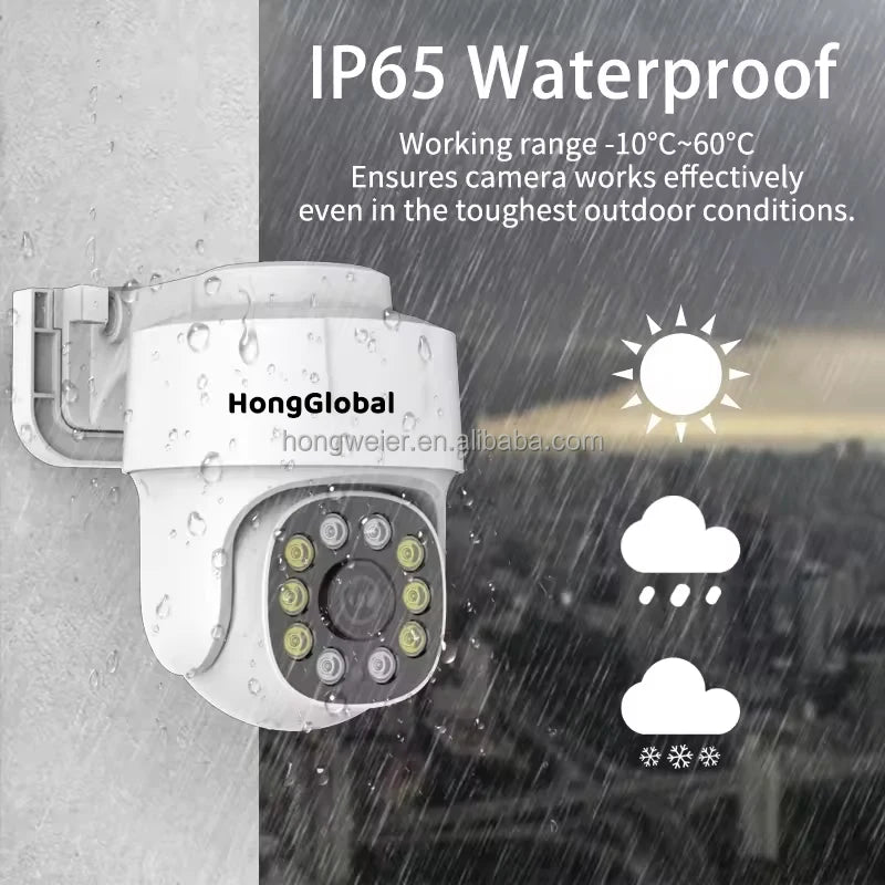 HongGlobal 5MP Monitor Indoor Smart Video POE IP PTZ Camera POE 360 Degree Wireless Surveil CCTV Network Home Security Camera