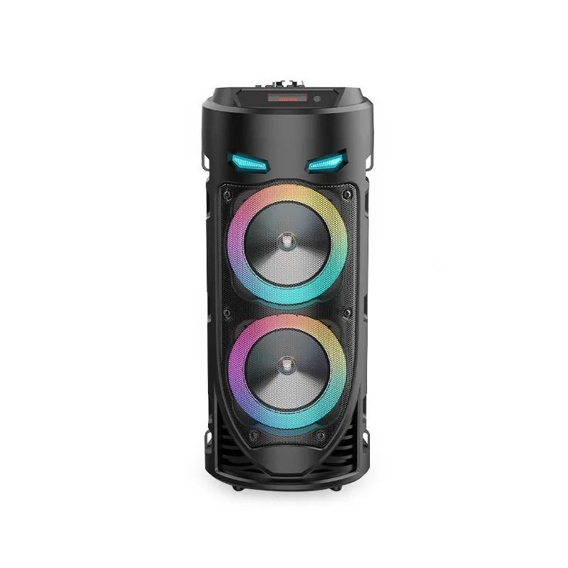 Cross-Border Zqs4239 Dual 4inch Multifunctional Subwoofer Portable Outdoor for Battery RGB LED Speaker Mobile Square