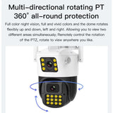 1080P HD 6MP Night Vision Home Security 4G Solar CCTV Camera Smart Auto Tracking Dual-Lens Cloud Storage Outdoor IP66 Camera
