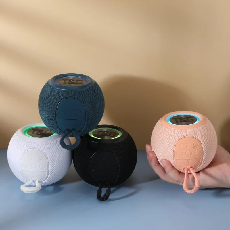 Tg337 Small for Bluetooth Speaker Wireless Desktop and Outdoor Home Speaker with RGB LED Lighting Loud Sound Powered by Battery