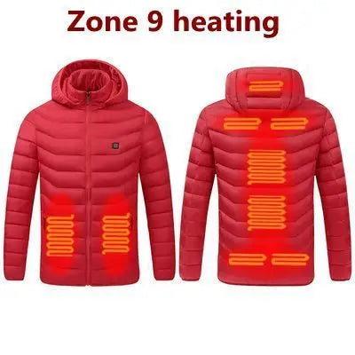 11 Heating Areas Heated Jacket Men Women's Winter Outdoor Camping Sportswear Heated Coat Graphene Heat Coat USB Heating Jackete