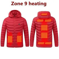 11 Heating Areas Heated Jacket Men Women's Winter Outdoor Camping Sportswear Heated Coat Graphene Heat Coat USB Heating Jackete