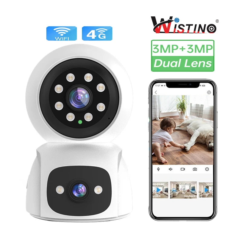 Wistino 3K Wireless Home Security Pet Ip Camera Motion Detection Alarm Two-Way Voice Recording Indoor Camera for Pets