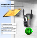 6mp Ptz Ai 6W Solar Camera Ring Ubox Smart Wifi Cctv Outdoor Home Security Camera System Wireless With Audio