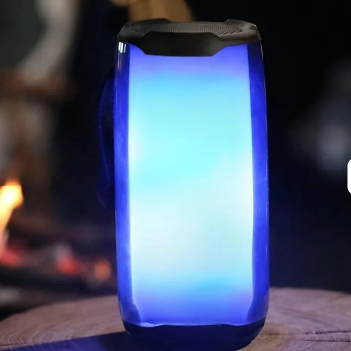US DDP Top Blue Pulse 5 Portable for Bluetooth Speaker with Dazzling LED Lights for Home Theatre Parties Outdoor Use