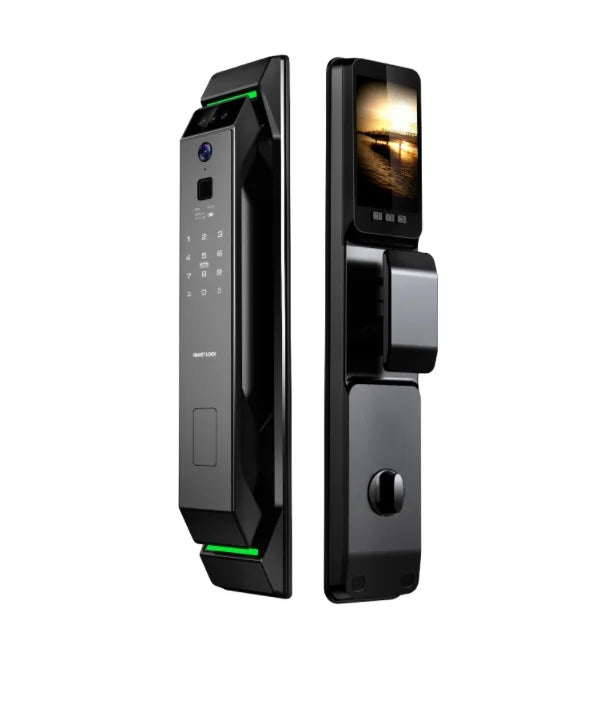 Door Smart Lock 3D Face Fingerprint Palm Vein Recognition Automatic Home Security Camera Remote Video Call for Wood Steel Door