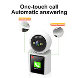 300W HD Mini CCTV Camera 2.8 Inch Screen Wifi Home Security 2.4G/5G Network PTZ Camera 360 Infrared Night Vision Two-Way Call