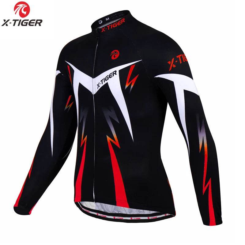 X-TIGER Autumn Cycling Jerseys Bike Long Sleeve MTB Bicycle Cycling Clothing Outdoors Sportswear MTB Mens Cycling Clothes