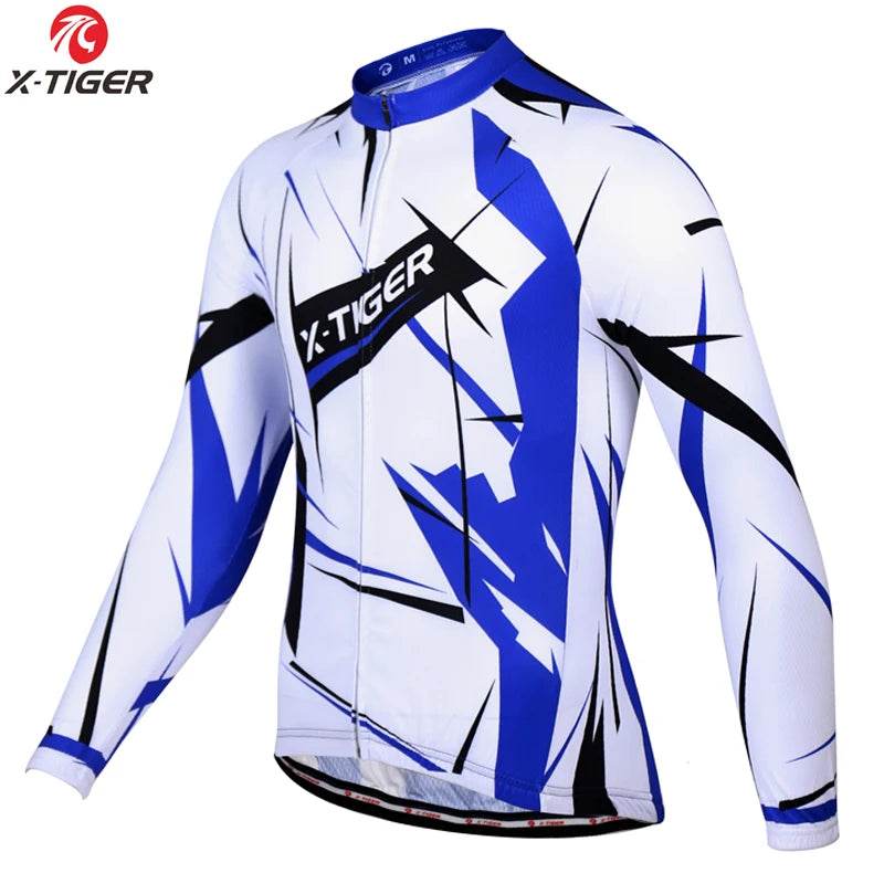 X-TIGER Autumn Cycling Jerseys Bike Long Sleeve MTB Bicycle Cycling Clothing Outdoors Sportswear MTB Mens Cycling Clothes