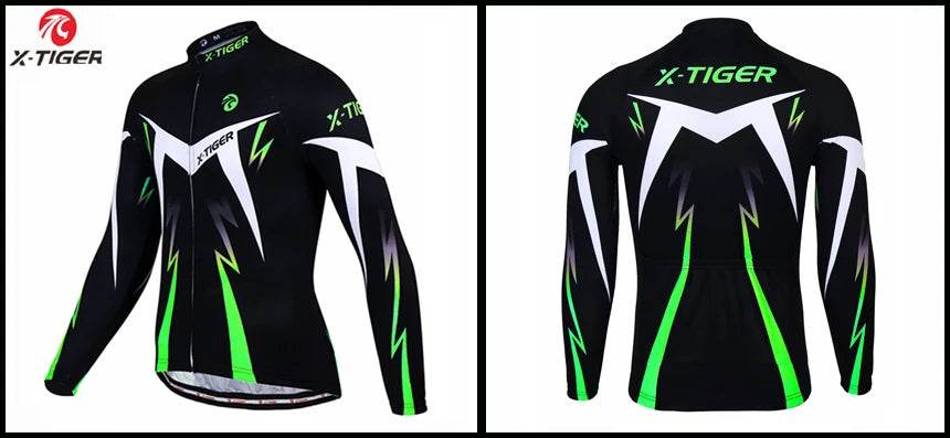 X-TIGER Autumn Cycling Jerseys Bike Long Sleeve MTB Bicycle Cycling Clothing Outdoors Sportswear MTB Mens Cycling Clothes