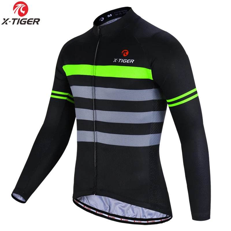 X-TIGER Autumn Cycling Jerseys Bike Long Sleeve MTB Bicycle Cycling Clothing Outdoors Sportswear MTB Mens Cycling Clothes