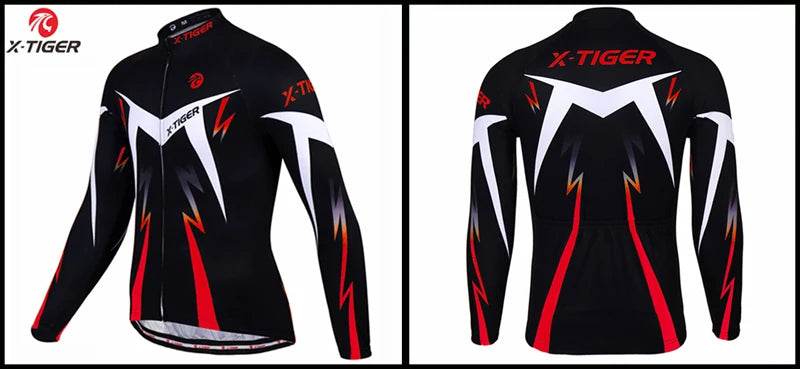 X-TIGER Autumn Cycling Jerseys Bike Long Sleeve MTB Bicycle Cycling Clothing Outdoors Sportswear MTB Mens Cycling Clothes