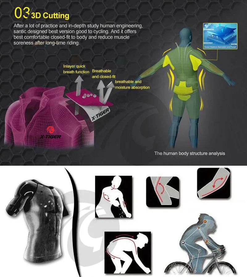 X-TIGER Autumn Cycling Jerseys Bike Long Sleeve MTB Bicycle Cycling Clothing Outdoors Sportswear MTB Mens Cycling Clothes