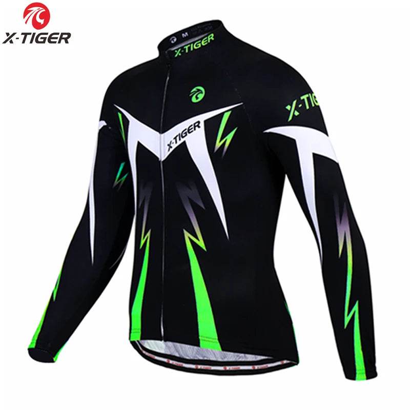 X-TIGER Autumn Cycling Jerseys Bike Long Sleeve MTB Bicycle Cycling Clothing Outdoors Sportswear MTB Mens Cycling Clothes