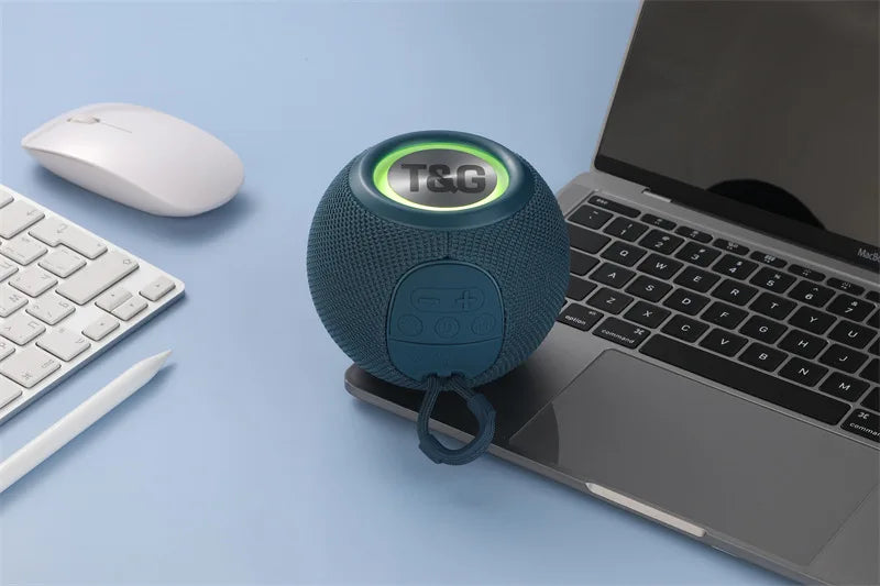 Tg337 Small for Bluetooth Speaker Wireless Desktop and Outdoor Home Speaker with RGB LED Lighting Loud Sound Powered by Battery