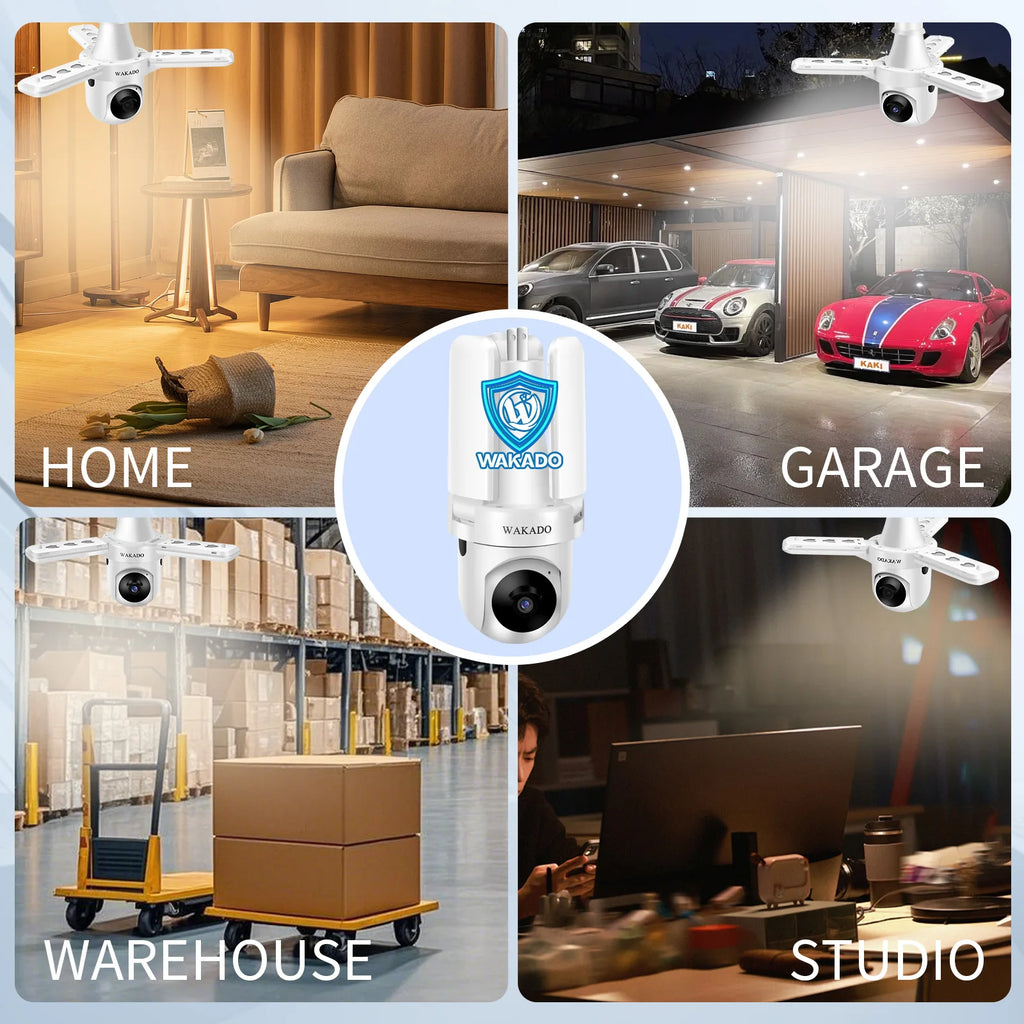 Bulb Lamp Camera 1080P Wifi PTZ Camera IR Night Vision Home Security Camera