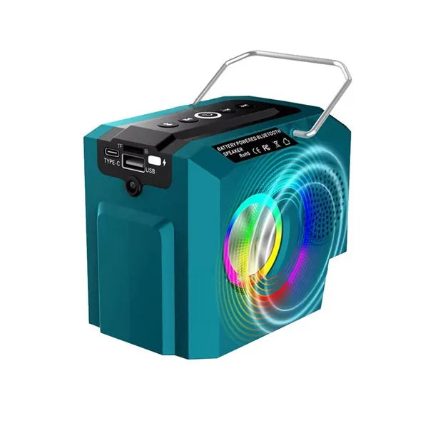 Portable Cordless Bluetooth Speaker Fit for Makita 18v Battery Small Speaker Wireless With HD Sound for Jobsites Home and Party