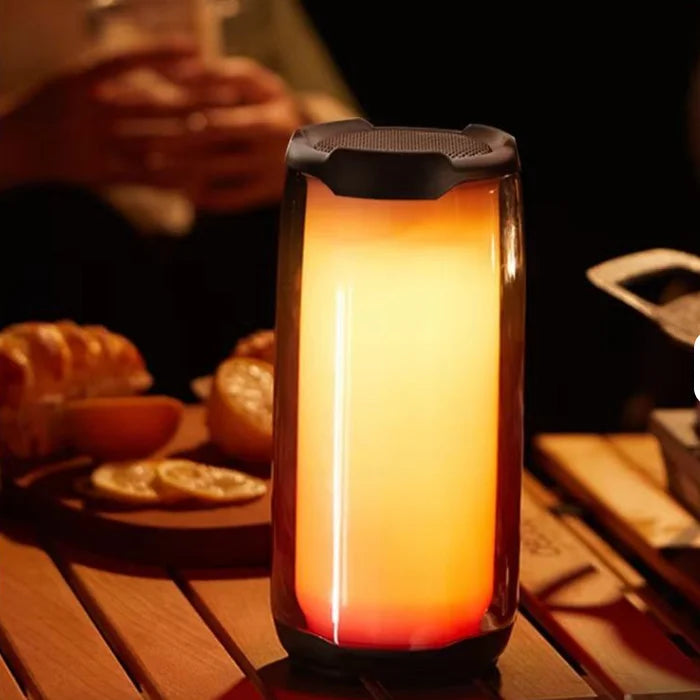 US DDP Top Blue Pulse 5 Portable for Bluetooth Speaker with Dazzling LED Lights for Home Theatre Parties Outdoor Use